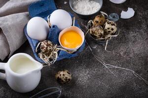 cottura al forno ingredienti con Farina e uova foto