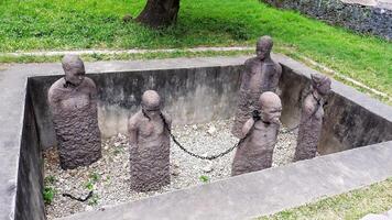 schiavo memoriale pietra cittadina Zanzibar Tanzania foto