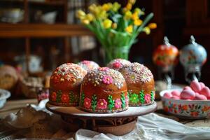 colorato decorato Pasqua torte foto