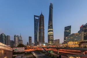 immagine di il orizzonte di Shanghai pudong quartiere foto