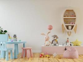 modello di parete. interno della stanza del bambino, interno della camera dei bambini moderna.