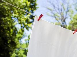 chiudere la linea di asciugatura del foglio bianco