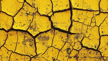 giallo Cracked terra Cracked terra foto