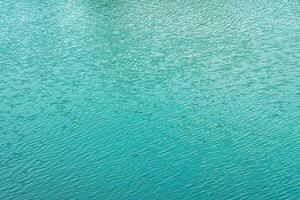 il struttura di il onde di turchese colore di veloce acqua nel il fiume. foto