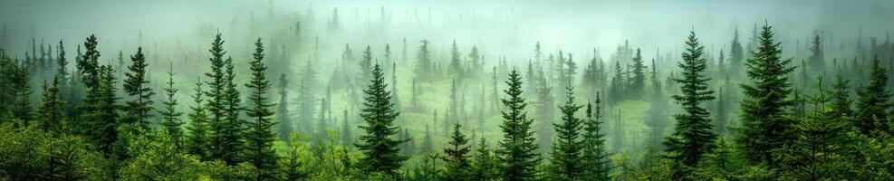 pittura raffigurante un' denso foresta con numerose alberi foto