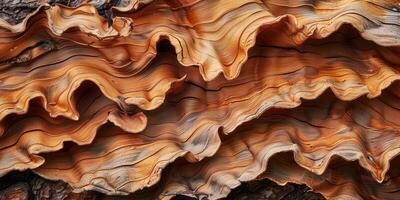 ondulato di legno fungo struttura foto
