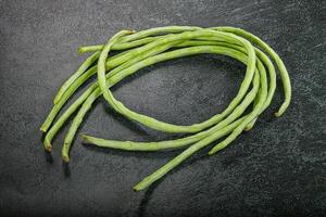 crudo asparago verde fagiolo per cucinando foto