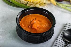 indiano cucina - speziato gamberetto masala foto