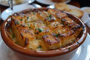 francese tartiflette nel il cucina tavolo professionale pubblicità cibo fotografia foto