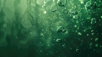 bolle nel un' verde acqua vicino su foto