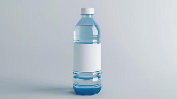 bibita acqua bottiglia con vuoto etichetta. isolato su bianca foto