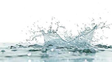 spruzzi d'acqua isolati su sfondo bianco. foto