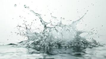 spruzzi d'acqua isolati su sfondo bianco. foto