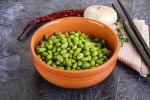 ciotola di delizioso fagioli di soia fagioli foto