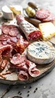 artigianale salumi e formaggio piatto foto