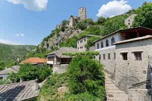 storico urbano luogo di pocitelj, un' tradizionale vecchio villaggio a partire dal bosnia e erzegovina. foto