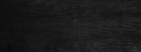 minimalista buio legna ambientazione su nero sfondo, versatile per tavolo, pavimento, parete, o sfondo. foto