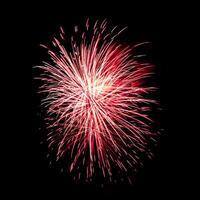 colorato celebrazione fuochi d'artificio isolato su nero cielo sfondo. foto