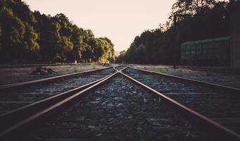 tramonto delle linee ferroviarie foto