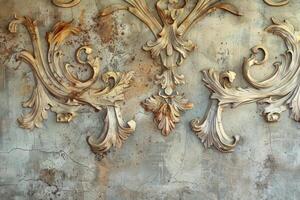 ai generato bellissimo struttura decorativo veneziano stucco per sfondi foto