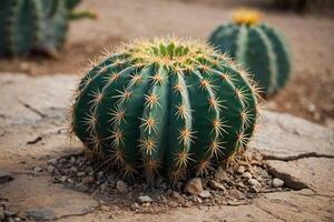 un' cactus pianta è mostrato nel un' deserto ambiente foto