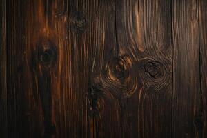 ai generato di legno struttura sfondo con buio Marrone legna grano foto