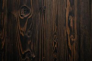 ai generato di legno struttura sfondo con buio Marrone legna grano foto