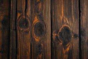 ai generato vecchio di legno sfondo o struttura. vicino su di Marrone di legno parete. foto