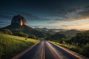 il strada per il montagne foto