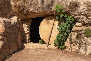 un antico tomba nel Nazaret, Israele. simile per di Cristo tomba. storico posto foto