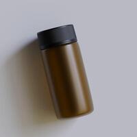 realistico 3d pillola Marrone bottiglia senza etichetta modello 3d interpretazione foto