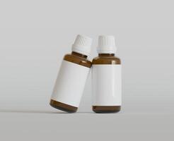 contagocce bottiglia modello - vuoto etichetta su bianca o luminosa sfondo foto