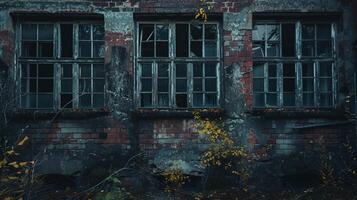 abbandonato vecchio edificio buio e spaventoso foto