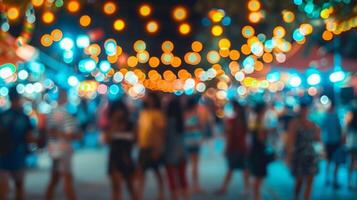 astratto sfocato persone nel notte Festival foto