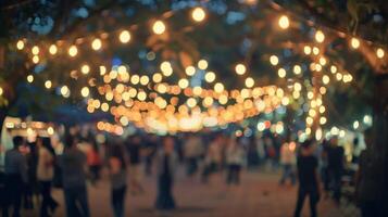 astratto sfocato persone nel notte Festival foto