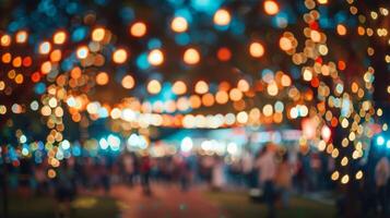 astratto sfocato persone nel notte Festival foto