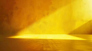 astratto solido di splendente giallo pendenza studio foto