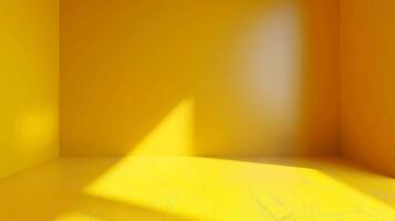 astratto solido di splendente giallo pendenza studio foto