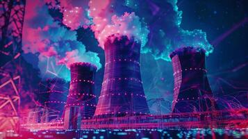 ai nucleare energia sfondo futuro innovazione foto