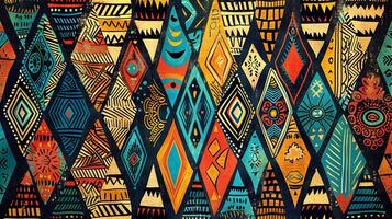 africano tribale modello sfondo nel colorato foto