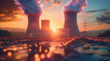 ai nucleare energia sfondo futuro innovazione foto