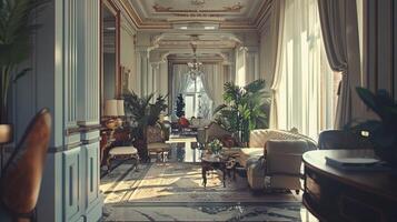 arte deco lusso e elegante appartamento interno foto