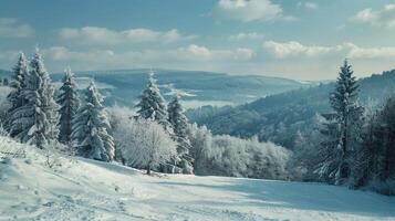 bellissimo inverno natura paesaggio sorprendente montagna foto