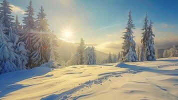 bellissimo inverno natura paesaggio sorprendente montagna foto