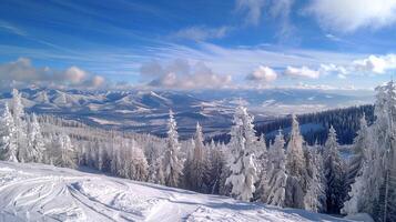 bellissimo inverno natura paesaggio sorprendente montagna foto