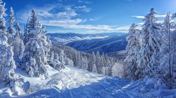 bellissimo inverno natura paesaggio sorprendente montagna foto