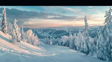 bellissimo inverno natura paesaggio sorprendente montagna foto