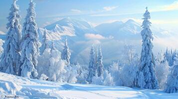 bellissimo inverno natura paesaggio sorprendente montagna foto