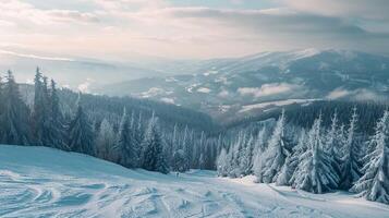 bellissimo inverno natura paesaggio sorprendente montagna foto