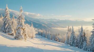 bellissimo inverno natura paesaggio sorprendente montagna foto